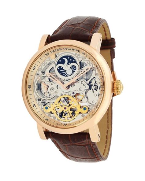 patek philippe brown leather watch|Patek Philippe prices used.